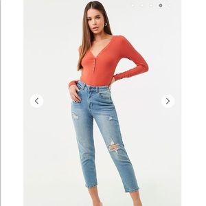Orange “Rust” colored bodysuit from Forever21